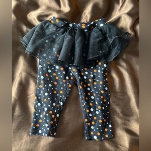 6 months Halloween leggings with attached skirt